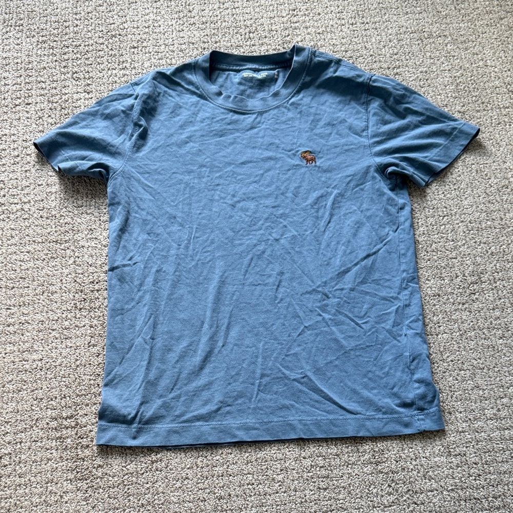 Abercrombie & Fitch Denim Blue soft Polished Short Sleeve Tee